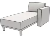 Milano - prvky rohových sestav - Relax (90x160cm)- pravá